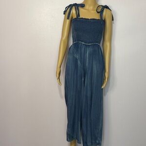 She + Sky Denim Jumpsuit